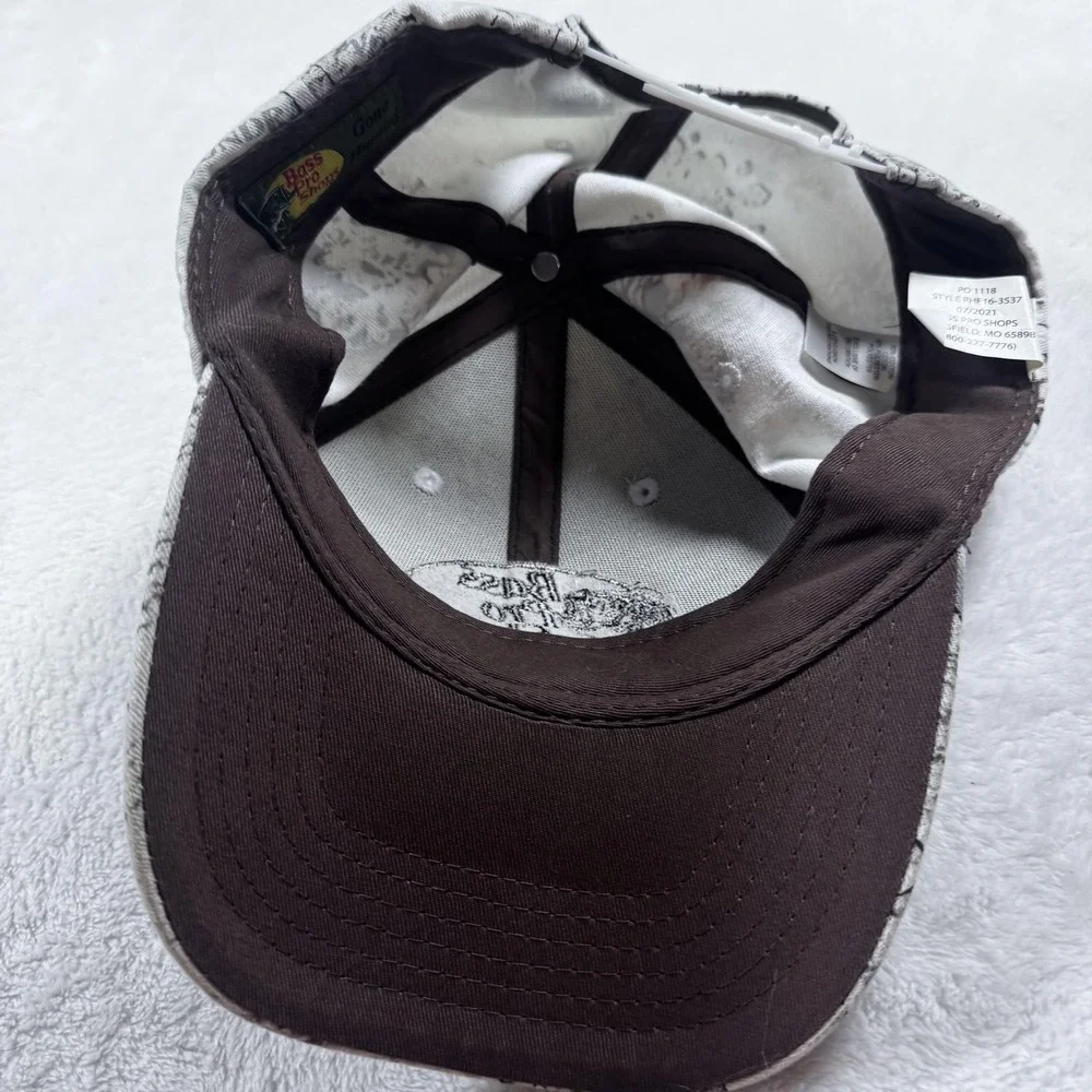 Bass Pro Shops Hat Cap Snap Back‎ Mens One Size Gray Camo Gone Hunting Outdoor